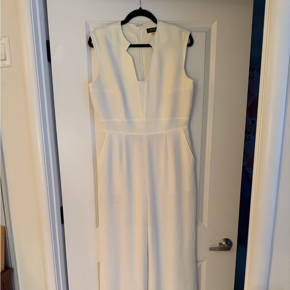 TAHARI LACE WIDE-LEG JUMPSUIT SIZE 10